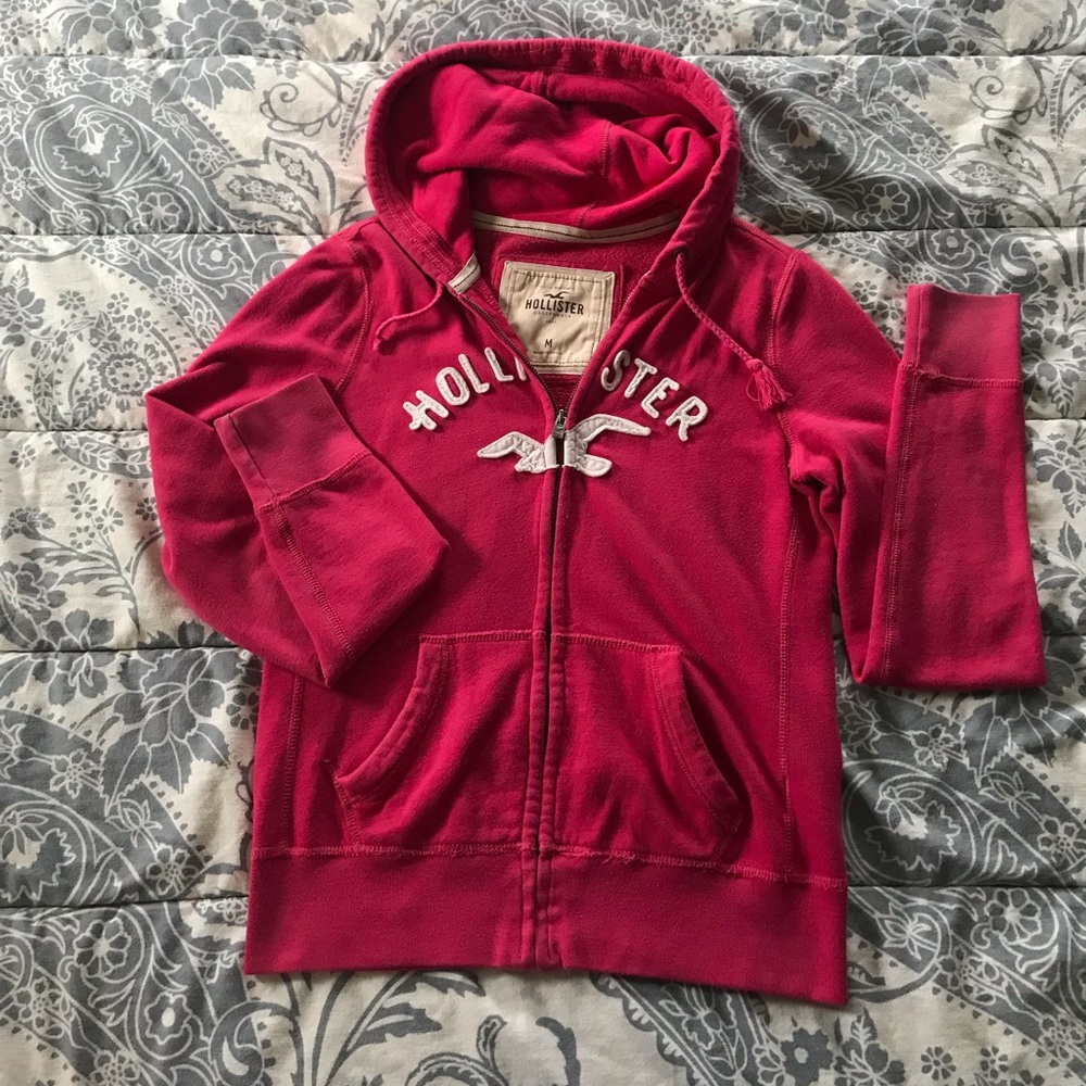 Hollister Medium Pink zipper-down sweatshirt